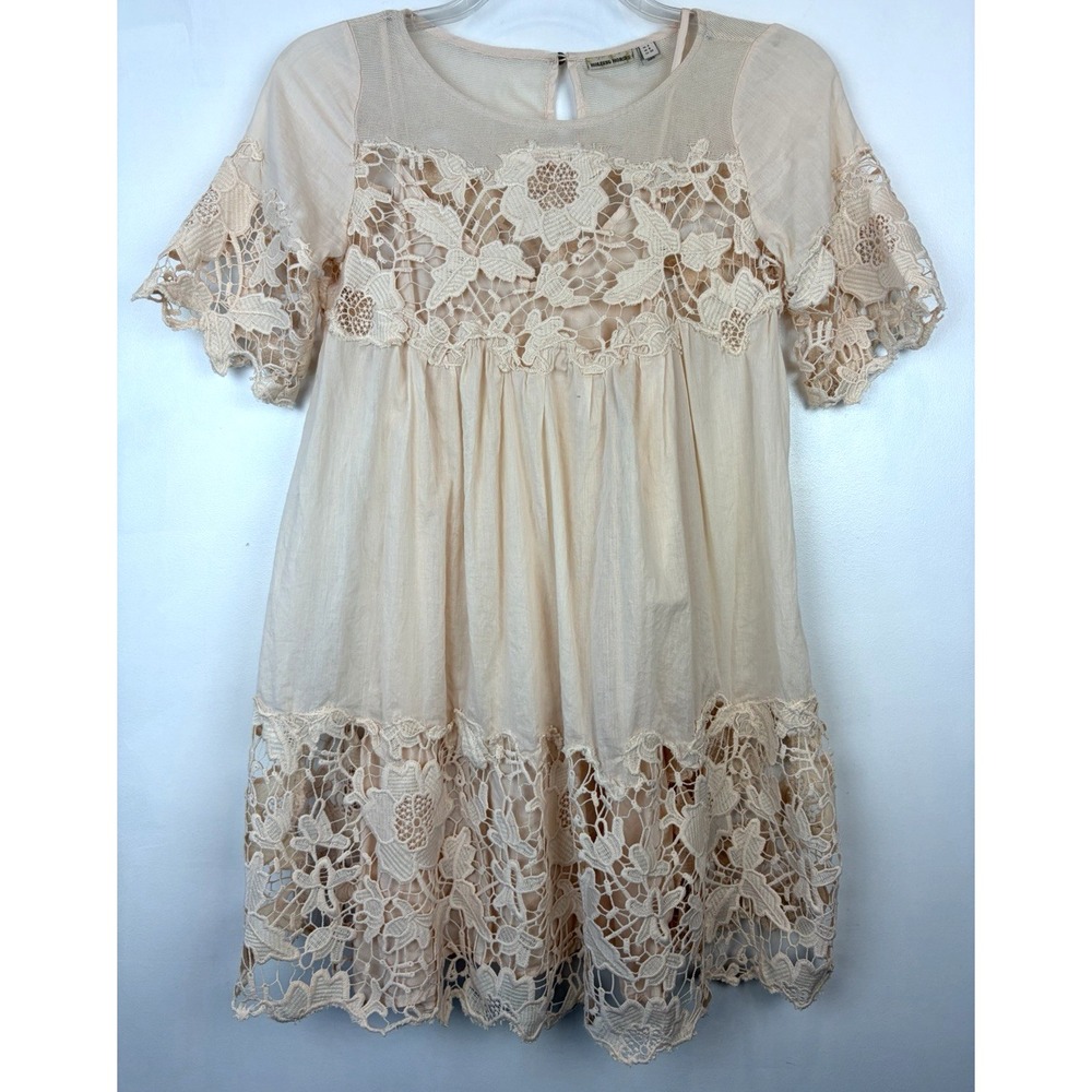 Anthropologie Magnolia Lace Dress Holding Horses Womens 4 Mini Milkmaid Boho